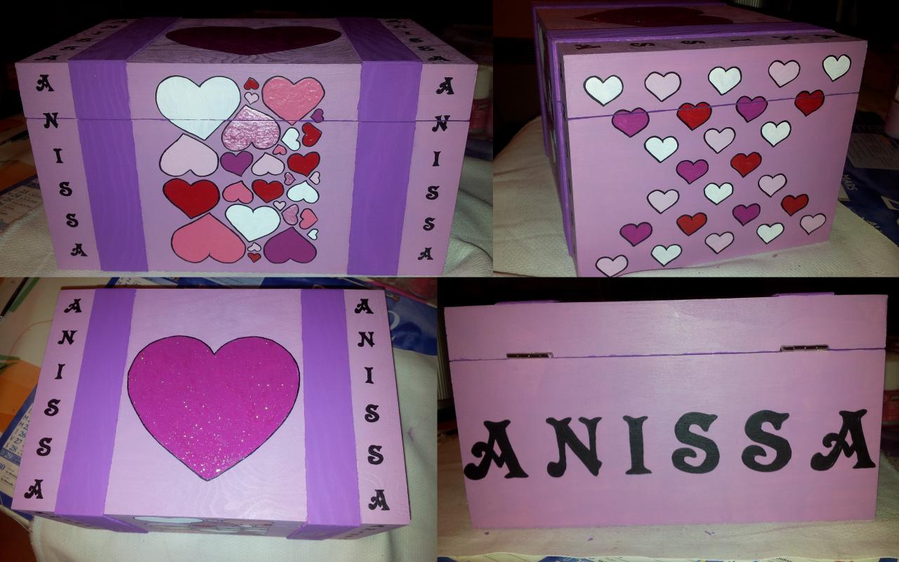 Boîte de rangement Coeurs