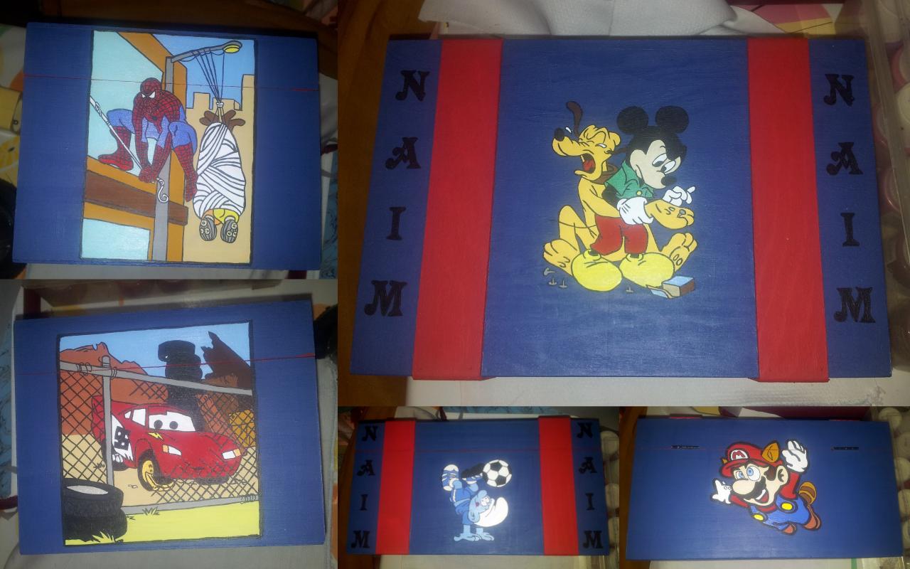 Boîte de rangement dessins divers pour garçon