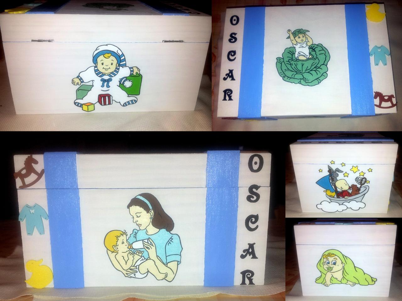 Boîte de rangement naissance garçon