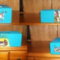 Boîte à Mouchoirs chats turquoise version 1